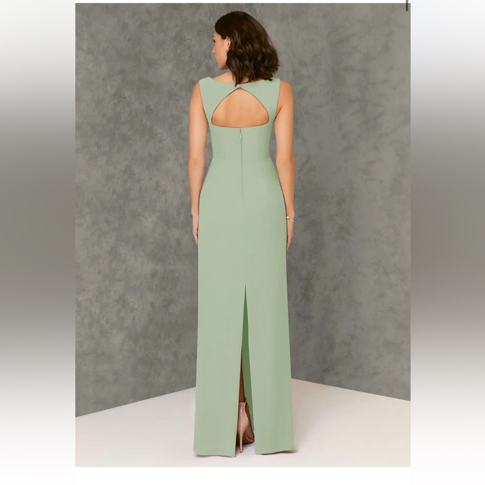 Azazie Flori  Dusty Sage Dress Size A10 NEW - Picture 4 of 12